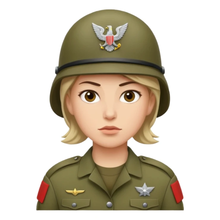 Female Soldier sticker