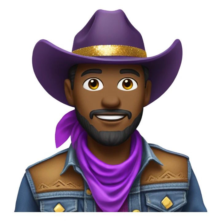 Purple disco cowboy sticker