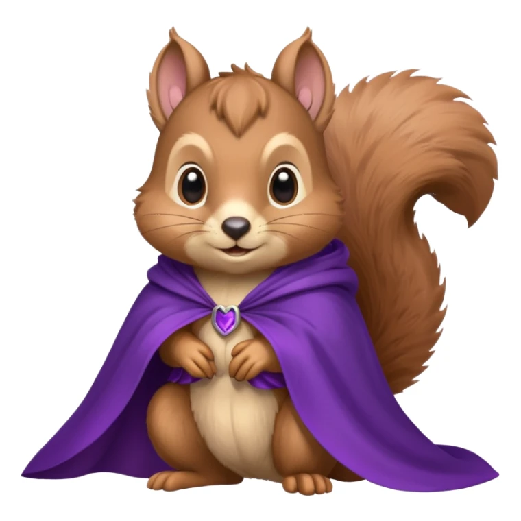 squirrel in a purple cape sticker