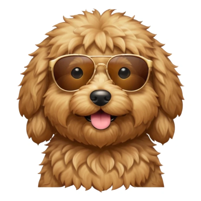 Golden doodle with sunglasses sticker