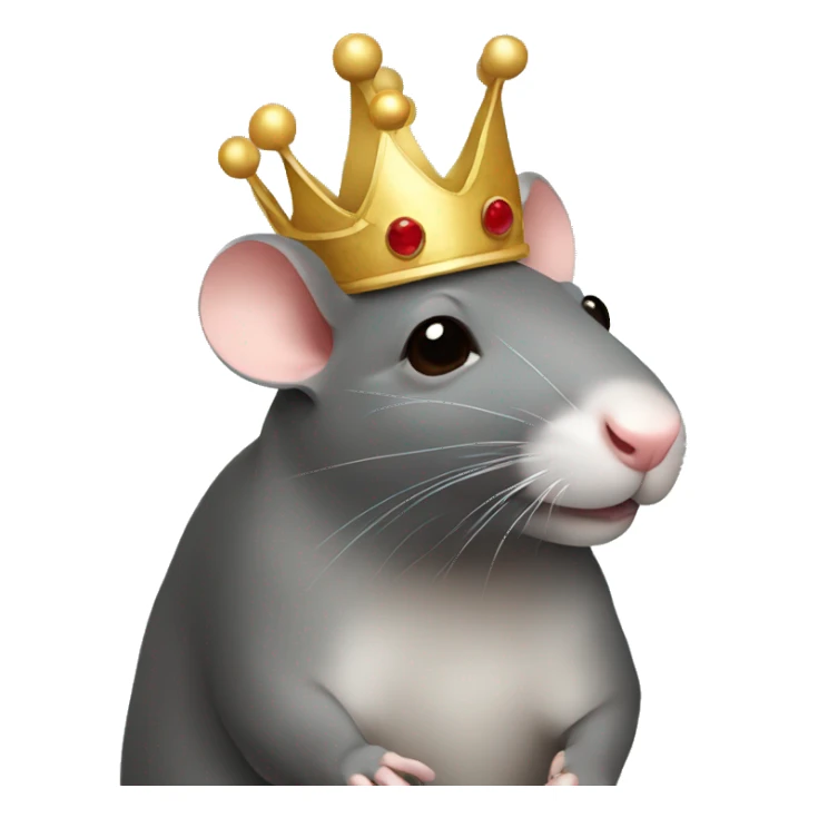 rat with crown sticker
