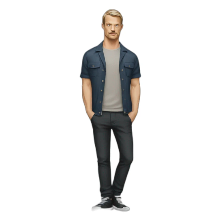 Joel Kinnaman wardrobe sticker