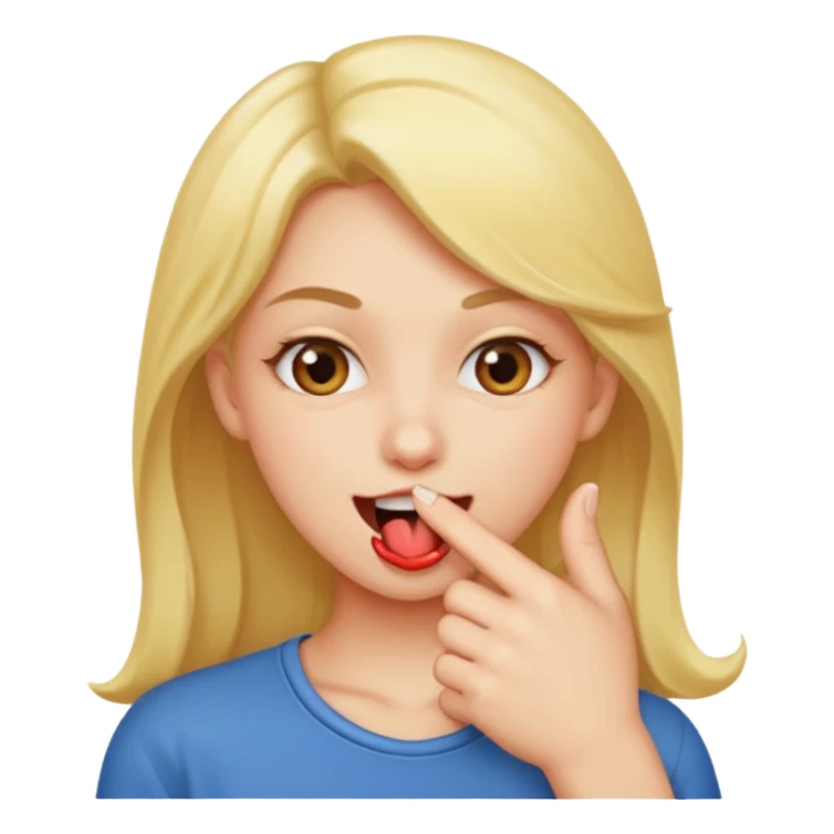 biting finger flirty  sticker