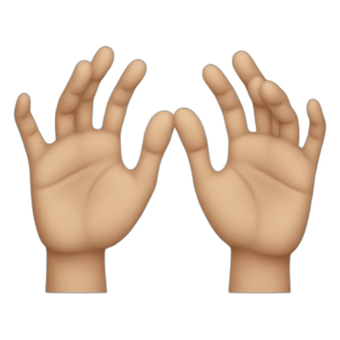 two hands showing  sticker