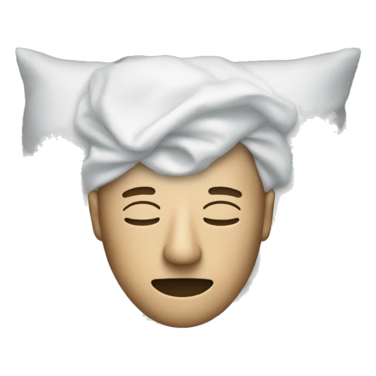 A man have mask and sleeping on bed sticker