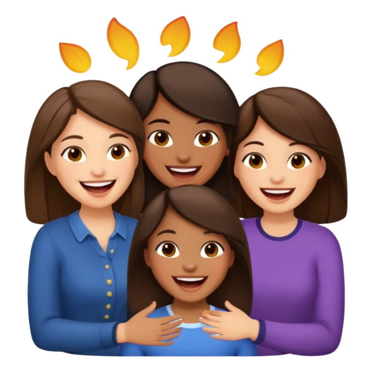 Throuple brunettes sticker