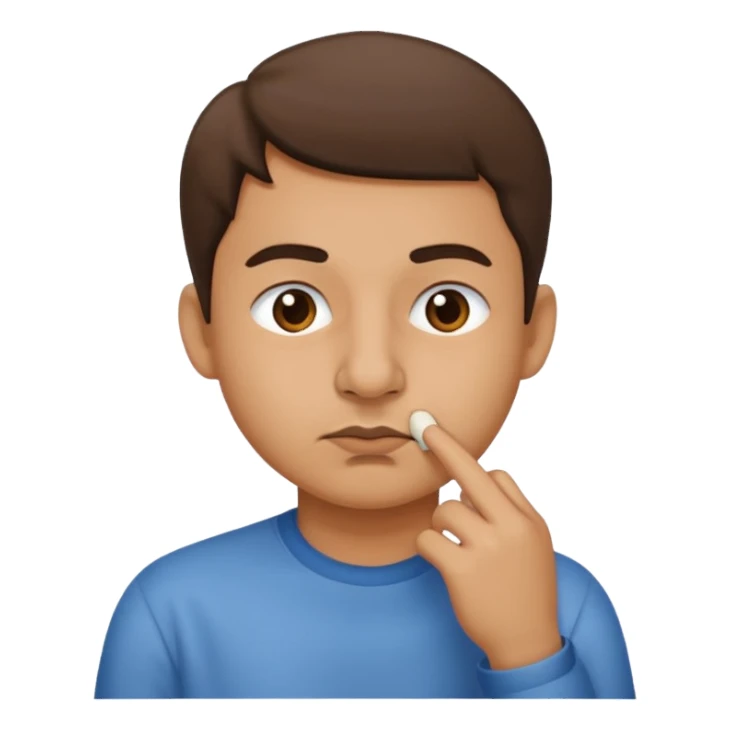 Picking nose sticker