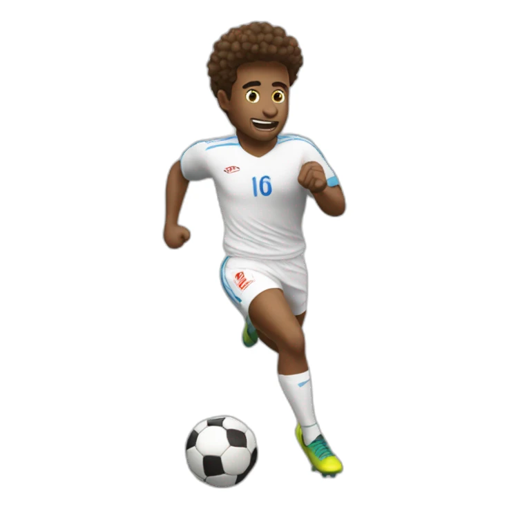 English soccer player running sticker