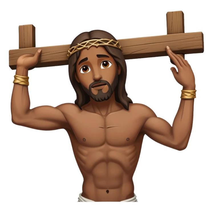 Black Jesus on crucifix  sticker