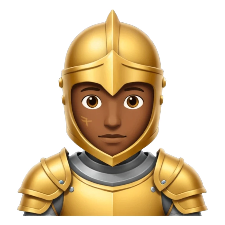 gold knight, brown skin sticker