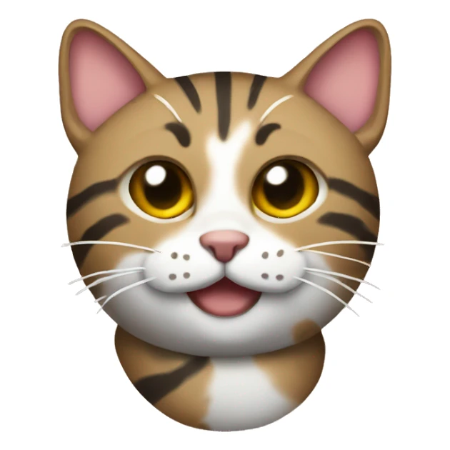 Tabby with spiral on stomach sticker