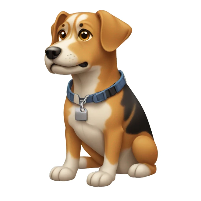 a dog typing on its iphone sticker