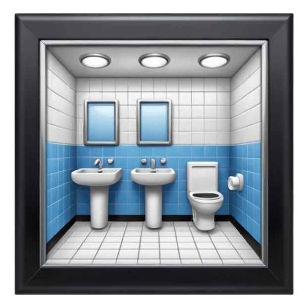 public restroom sticker