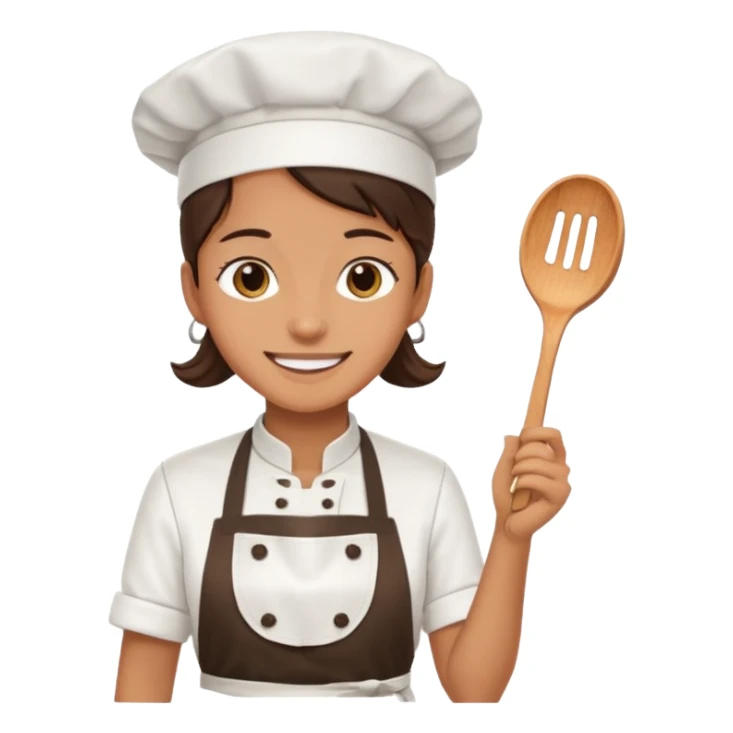 Cafe staf with cooking sticker