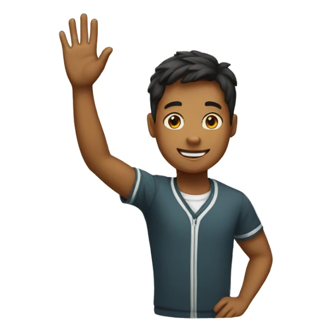 students raising hand sticker