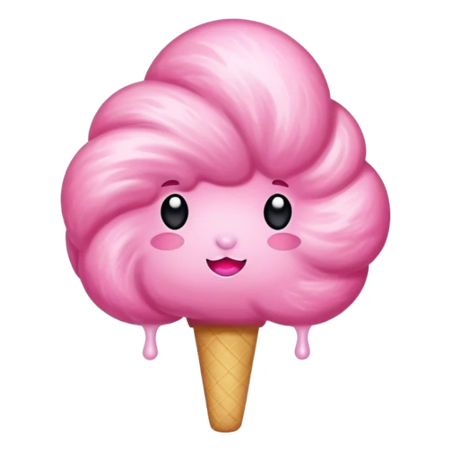 Hot pink cotton candy sticker