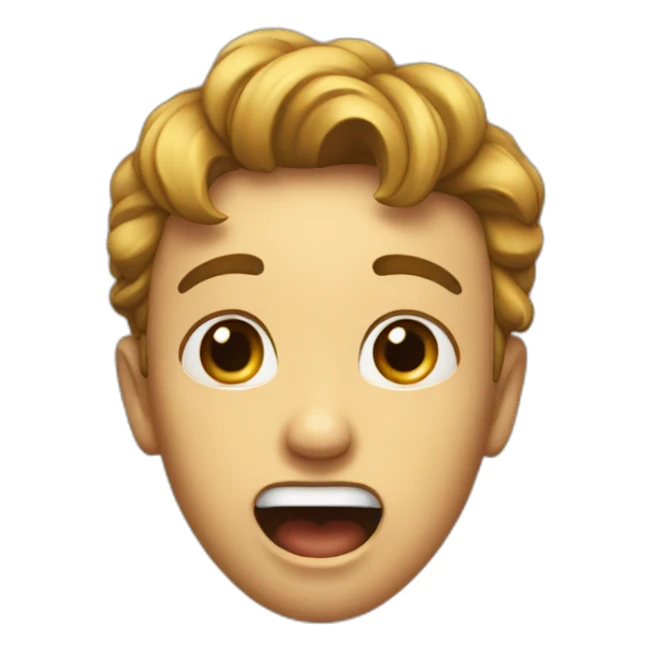 suprised face open mouth sticker