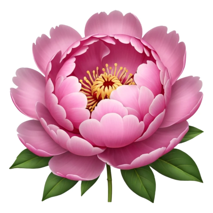 Pink peony emoji sticker