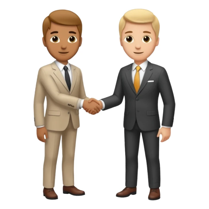 A man shaking hands with a white man sticker