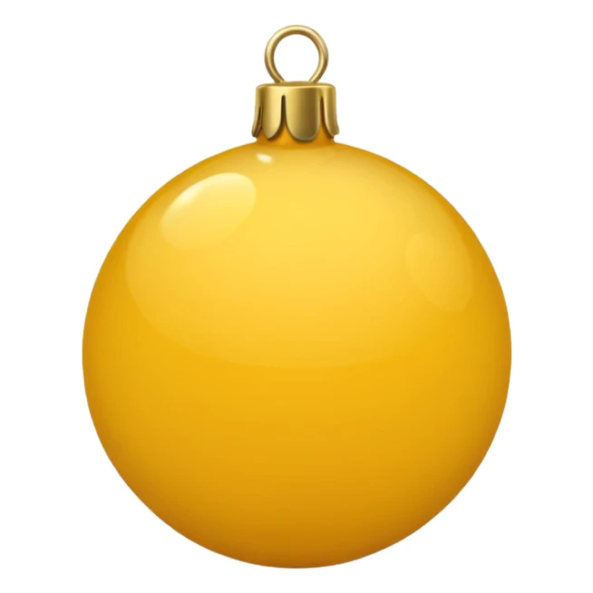 christmas ball yellow sticker