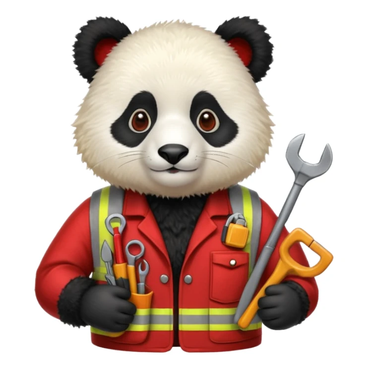 red engineer panda sticker