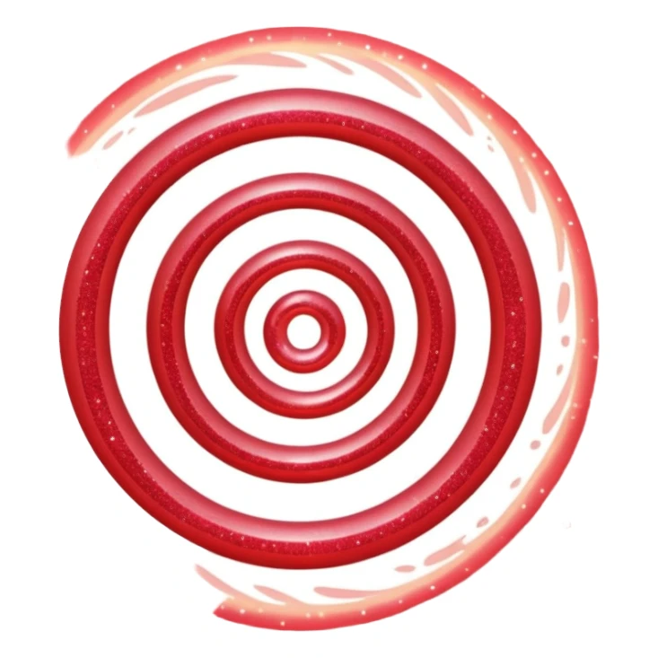 red glitter portal sticker