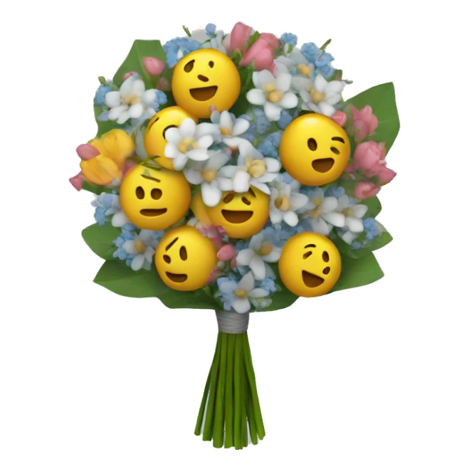 Mesh wrapped bouquet sticker