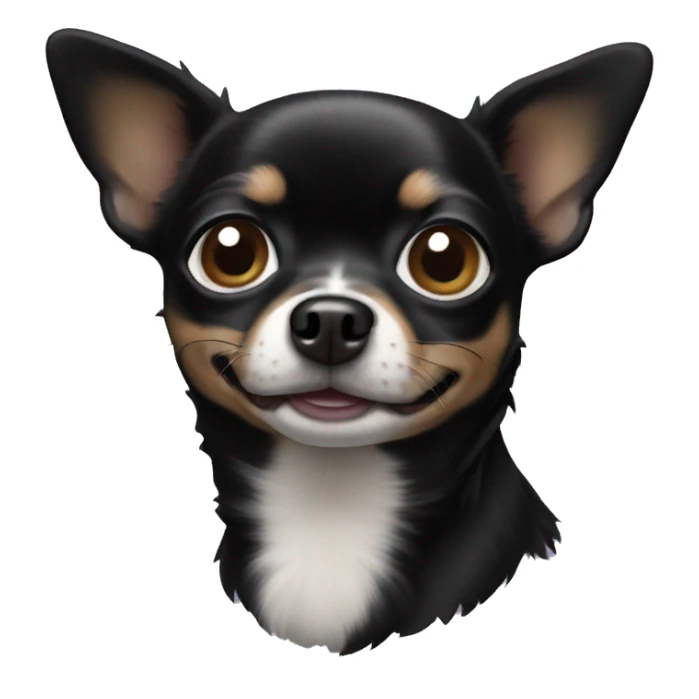 small black dog chihuahua  sticker