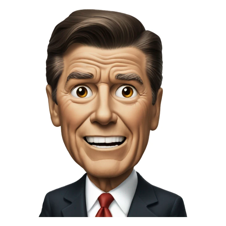 Ronald Reagan is scared sticker