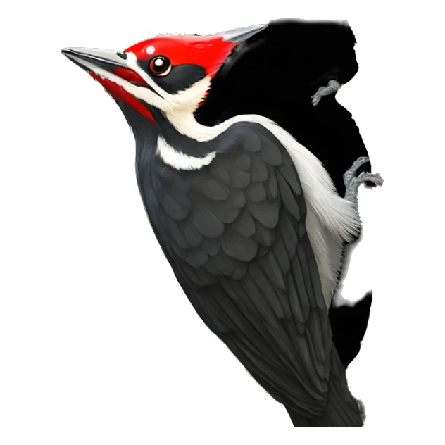 pileated woodpecker on tree sticker