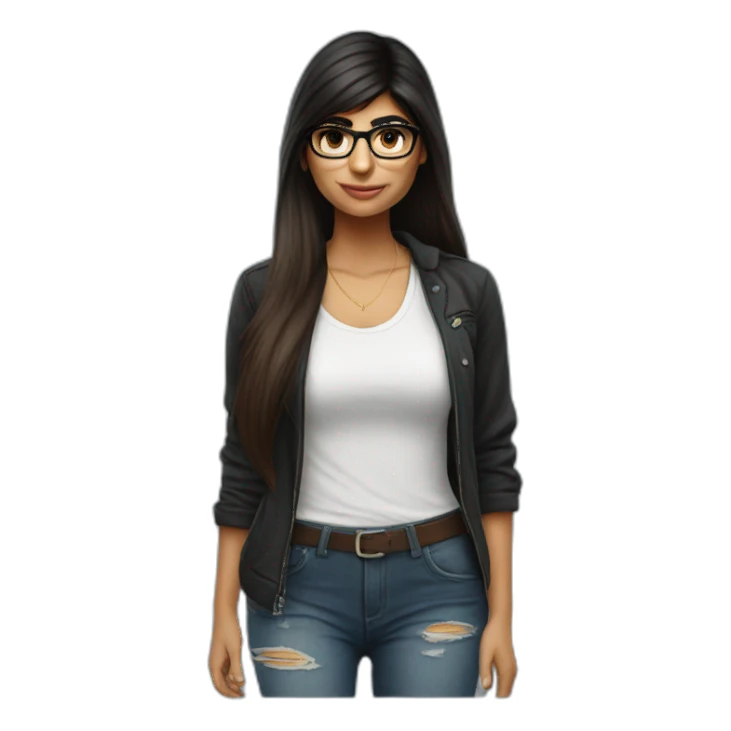 Mia Khalifa clothed sticker