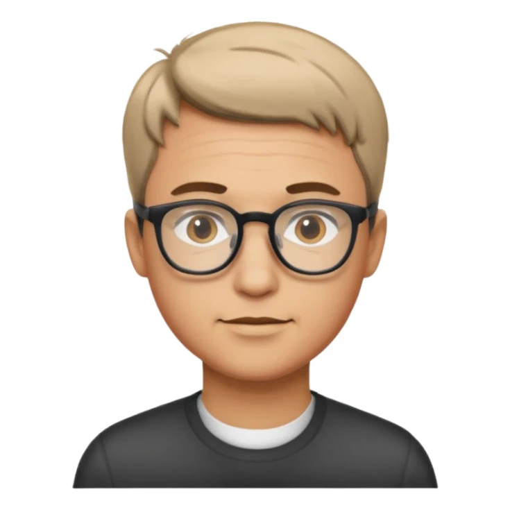 SEÑOR CON GAFAS Y CABELLO MUY CORTO sticker