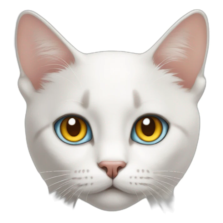 Cat with heterochromia  sticker