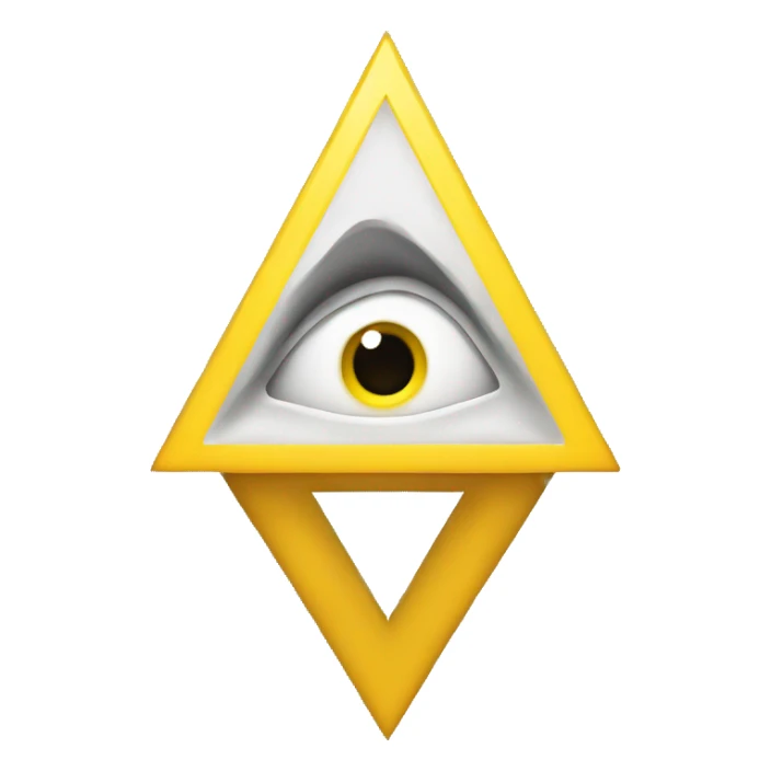eye in a yellow triangle sticker