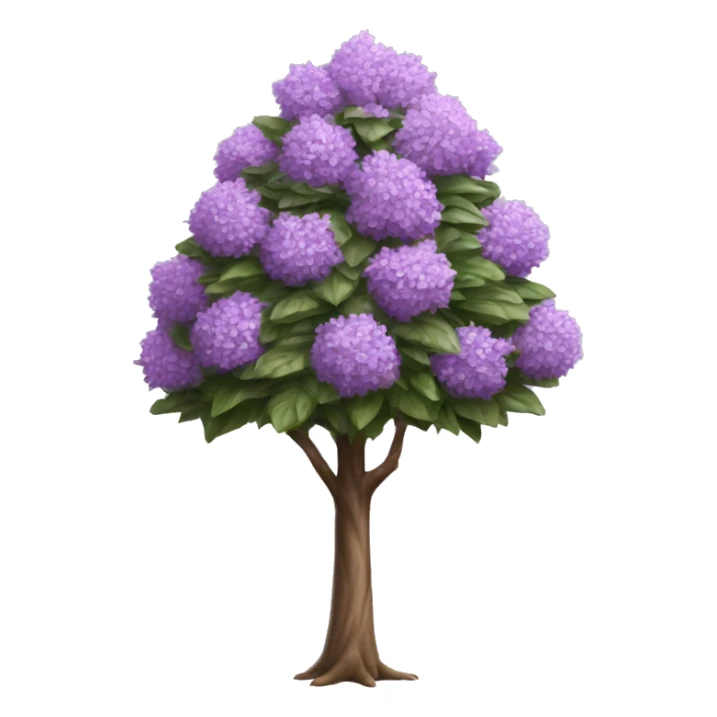 Realistic isolated lilac Christmas tree sticker