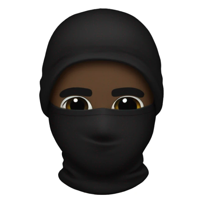 kanye with black balaclava sticker