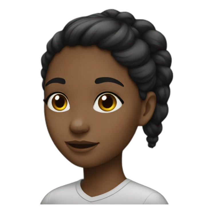 girl-black hear sticker