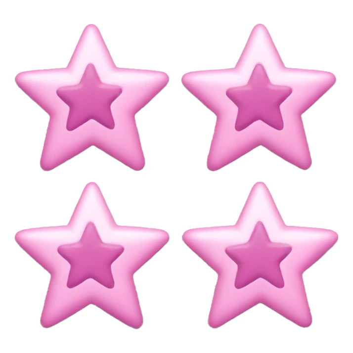 3 Pink stars sticker