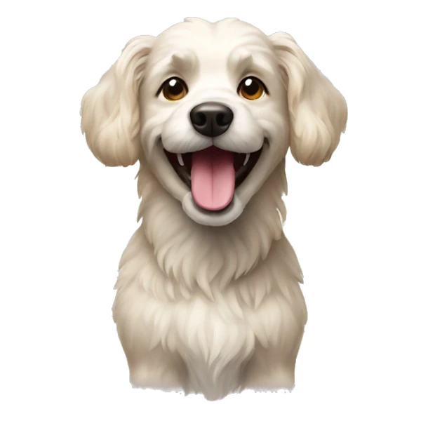 Happy caniche dog sticker