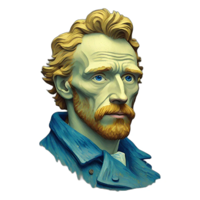 Van Gogh avec les yeux bleus sticker