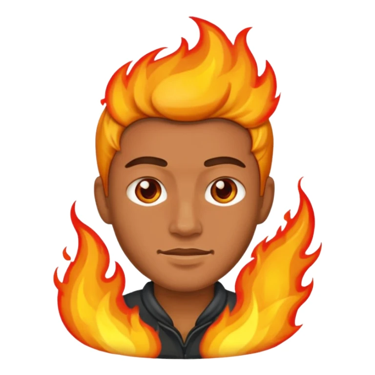 fire and man  sticker