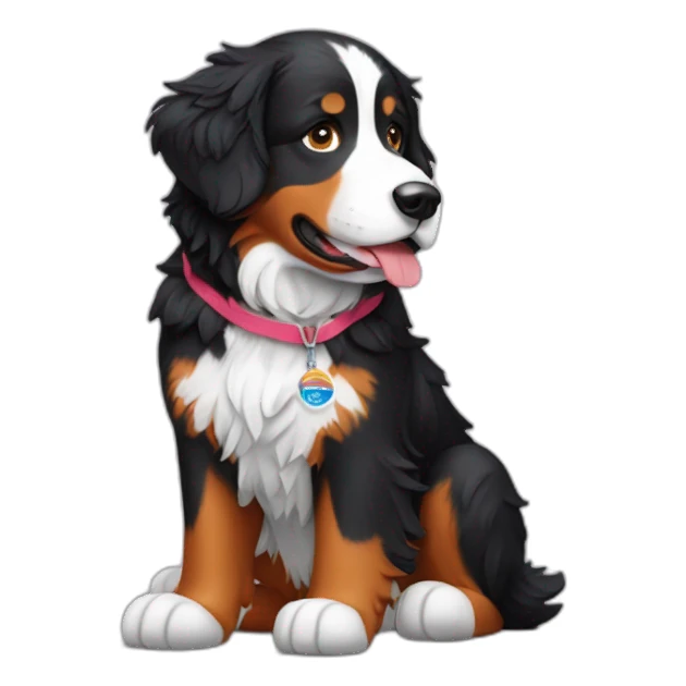 bernese mountain dog biathlon sticker