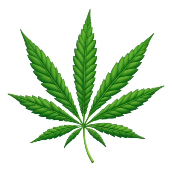 cannabis leaf sticker