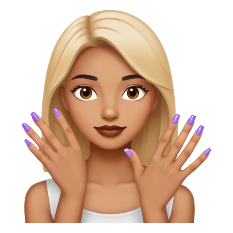 Showing off nails sticker