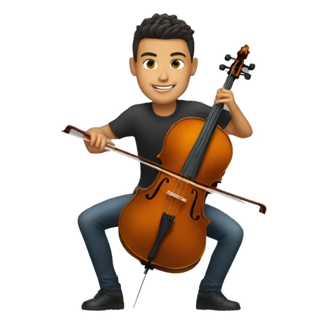 ronaldo playing cello sticker
