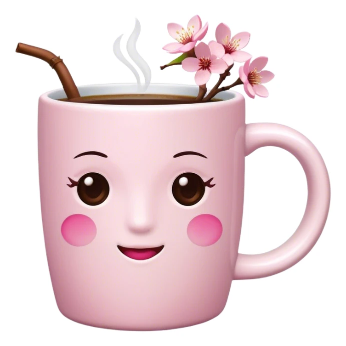 Cherry Blossom coffee sticker
