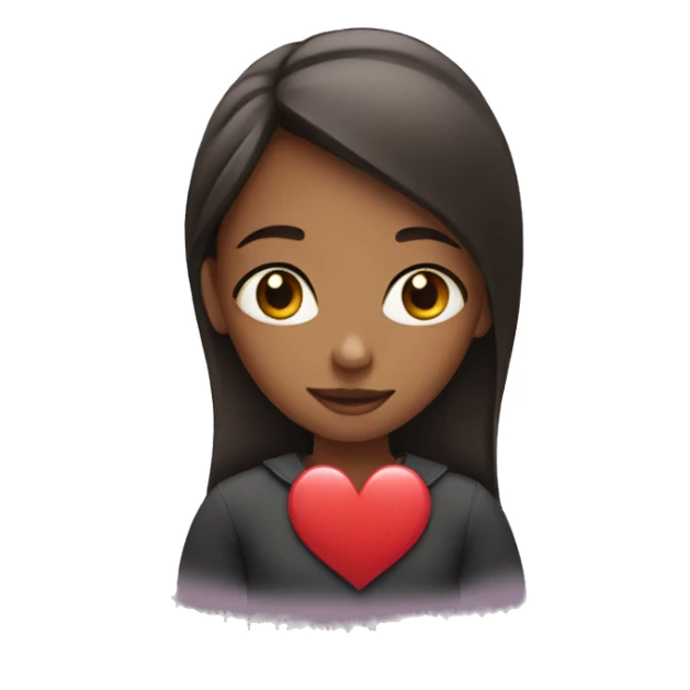 Girl with heart sticker