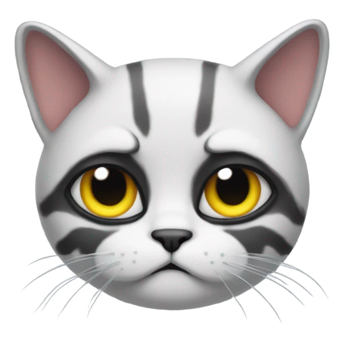 mean cat sticker
