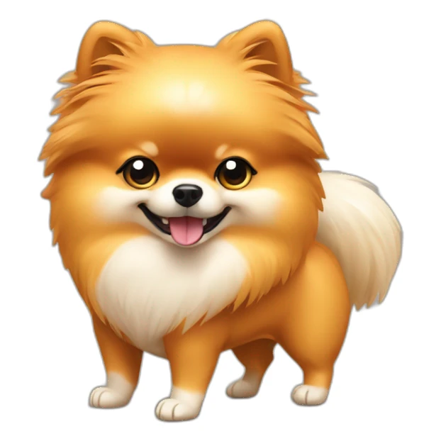 pomeranian spitz showing off his muscles sticker