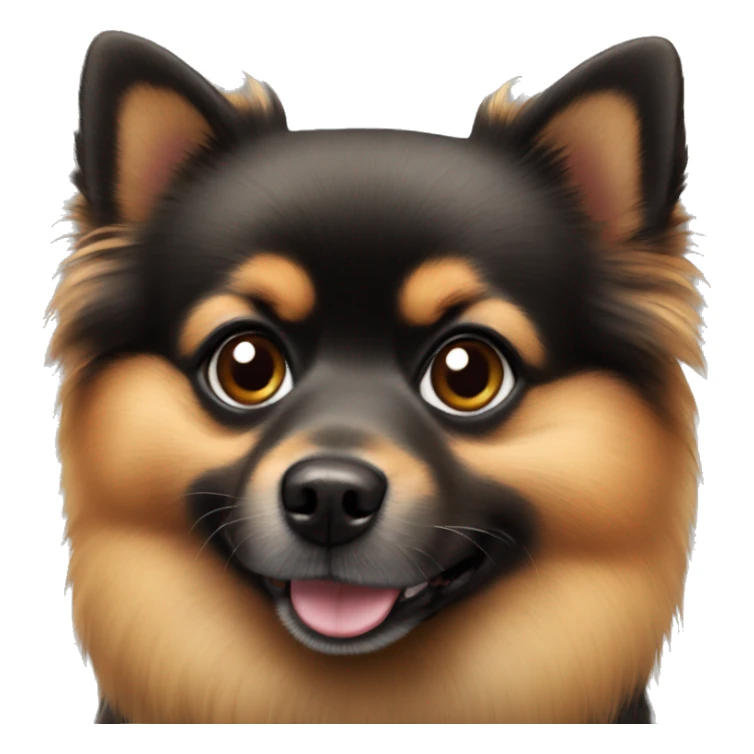 Pomeranian black dog sticker